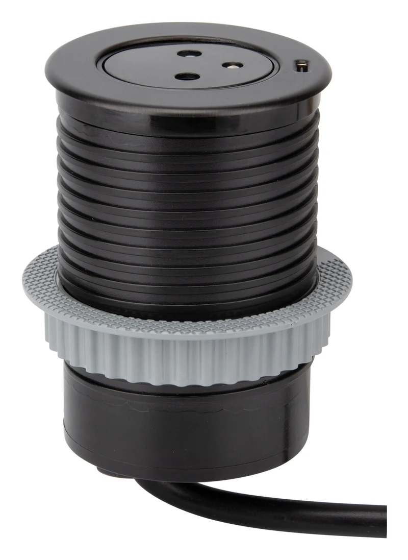 Prise encastrée EasyEject + USB + 3 bagues d'adaptation Ø60/80mm - Otio