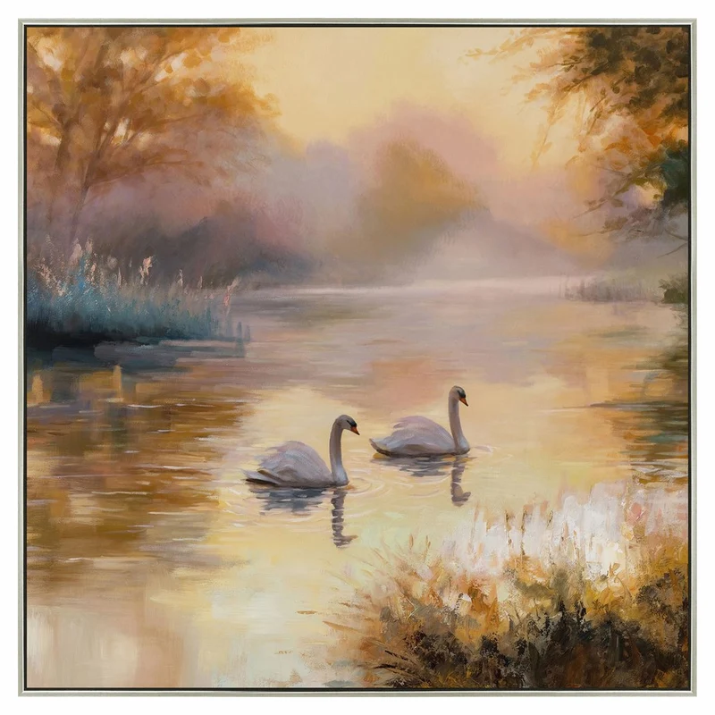 Canevas de sérénade au coucher de soleil, 32" x 32"