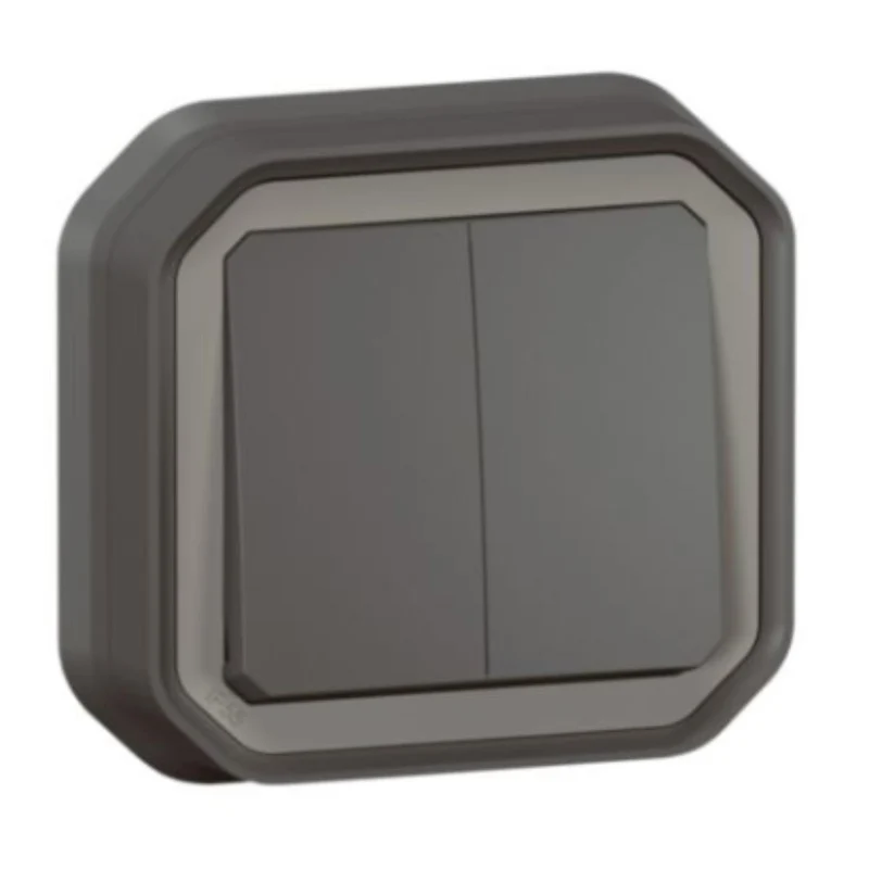 Double interrupteur IP55 Plexo encastré - Legrand