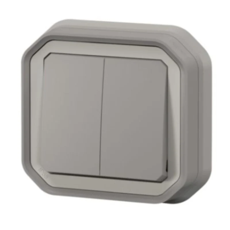 Double interrupteur IP55 Plexo encastré - Legrand