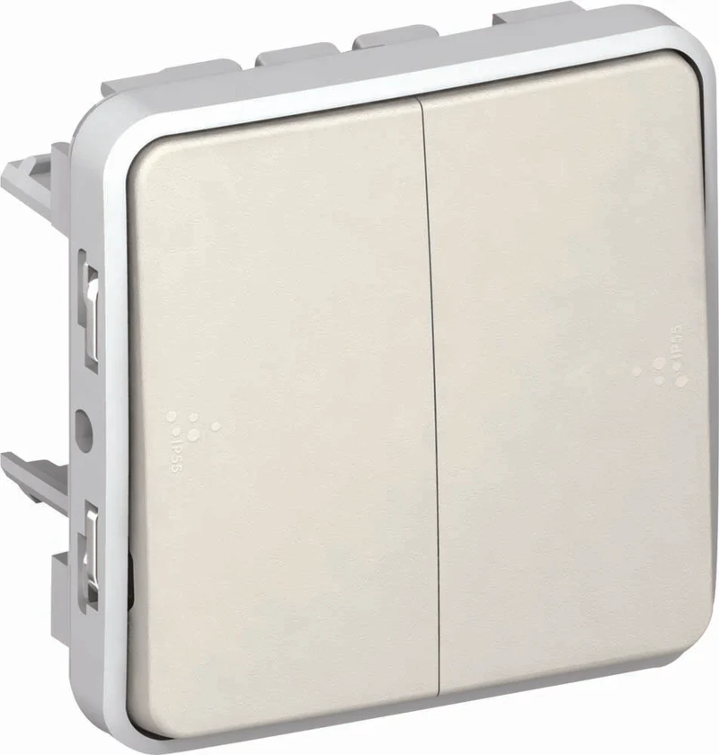 Double interrupteur va et vient saillie IP55 à composer - Plexo - Legrand