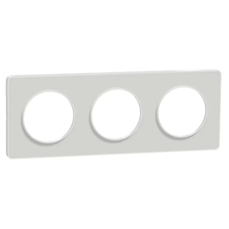 Plaque 3 postes H/V entraxe 71 mm - Odace Touch - Schneider