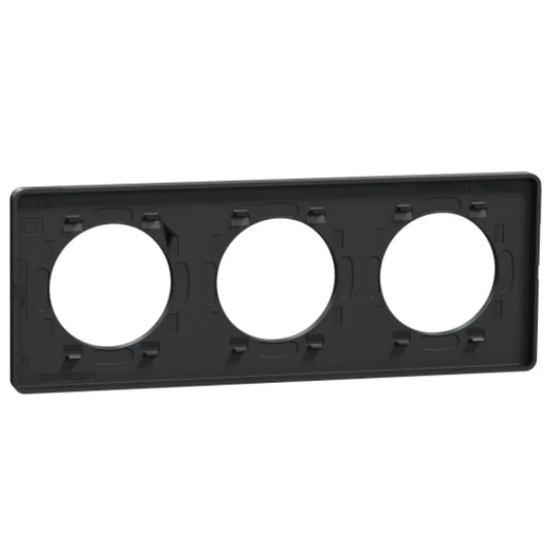 Plaque 3 postes H/V entraxe 71 mm - Odace Touch - Schneider