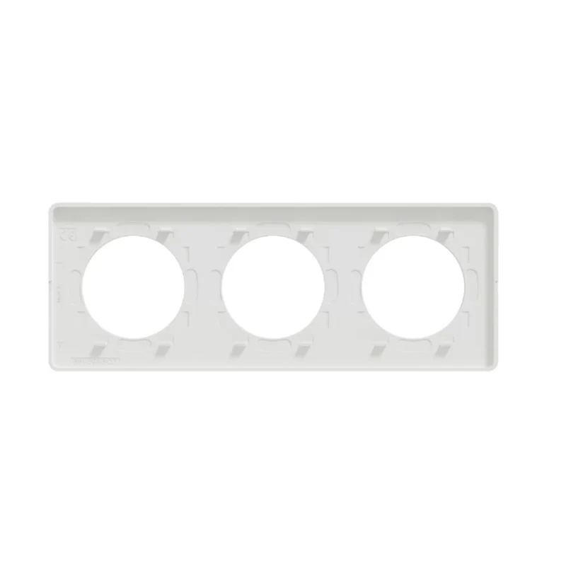 Plaque 3 postes H/V entraxe 71 mm - Odace Touch - Schneider