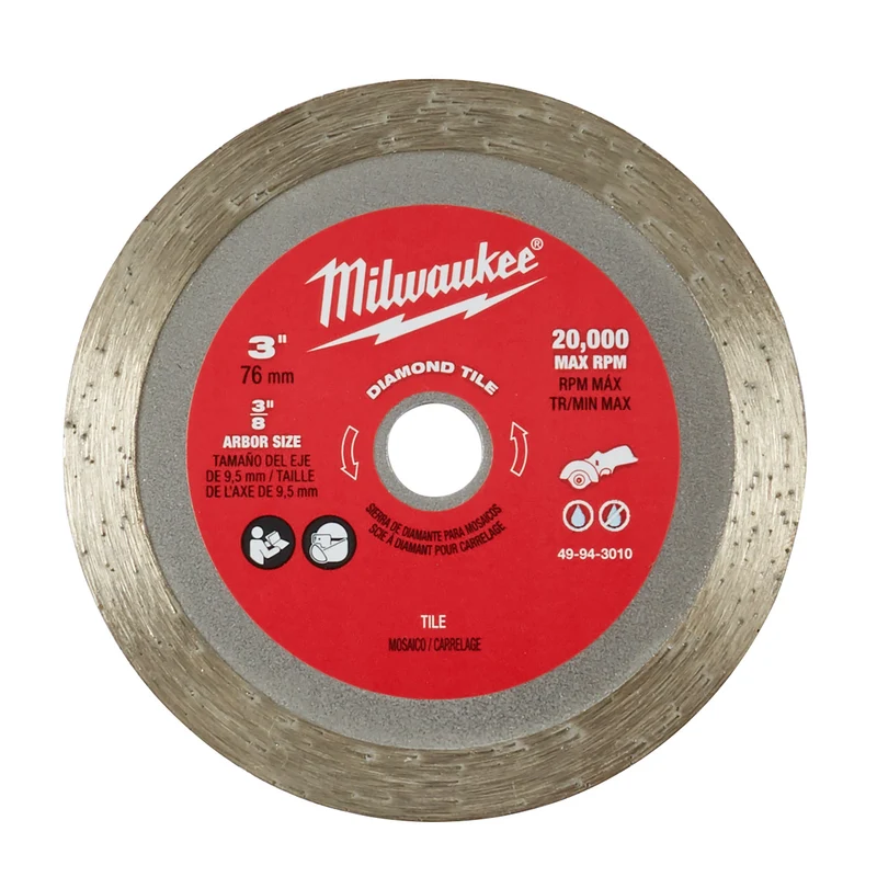 Lame de diamant de 7,62 cm (3 po) pour les carreaux