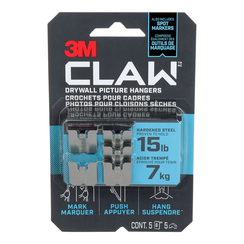 Crochet CLAW pour cadres pour cloisons sèches, 7 kg (5 pièces)