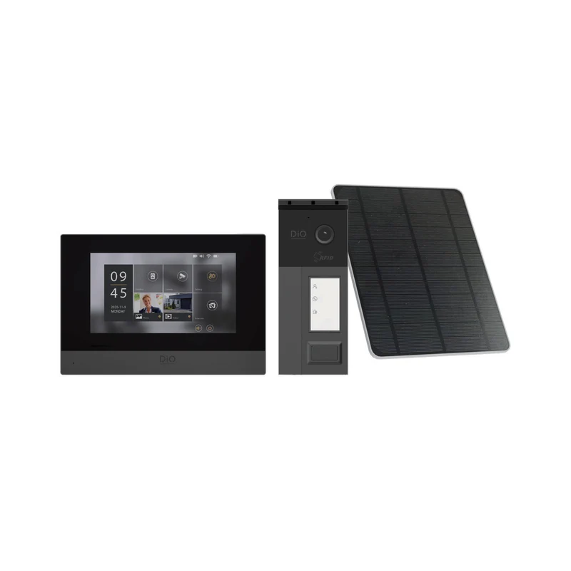 Visiophone sans fil + panneau solaire - IP65 - DiO