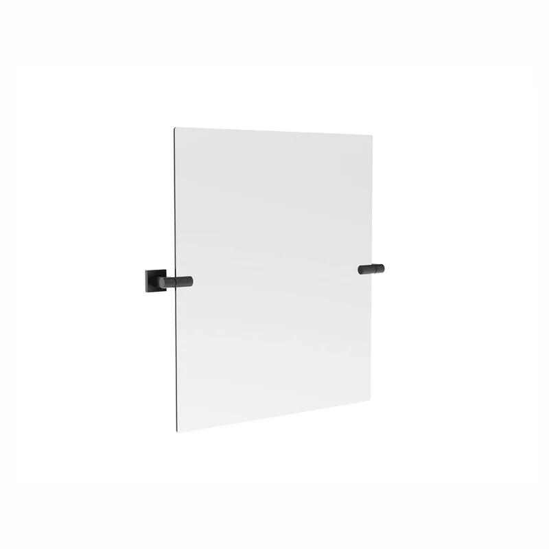 Miroir de salle de bain rectangulaire Claye, noir mat