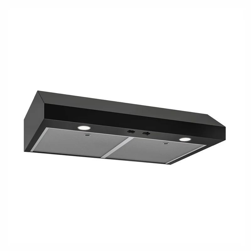 Hotte de cuisine sous-armoire Glacier de 30" avec puissance maximale de 350 pi³ / min, noir