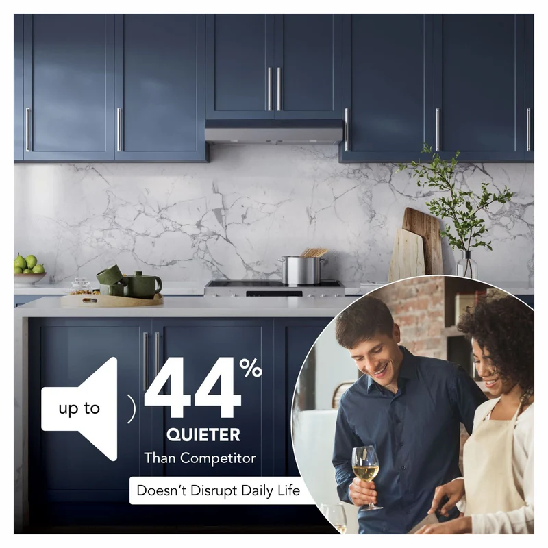 Hotte de cuisine sous-armoire Mantra de 30" avec puissance maximale de 350 pi³ / min, acier inoxydable