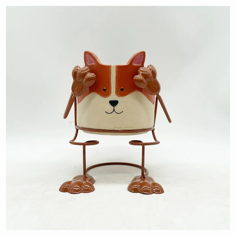 Cache-pot Charlie sur pieds, 5,9" x 6,8"