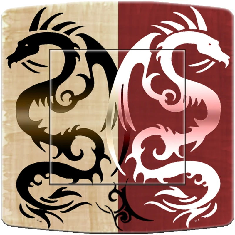 Interrupteur décoré dragons