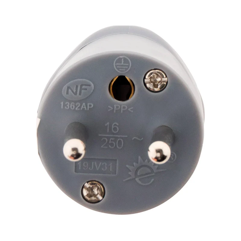 Fiche mâle coudée 16A 2P+T - Zenitech