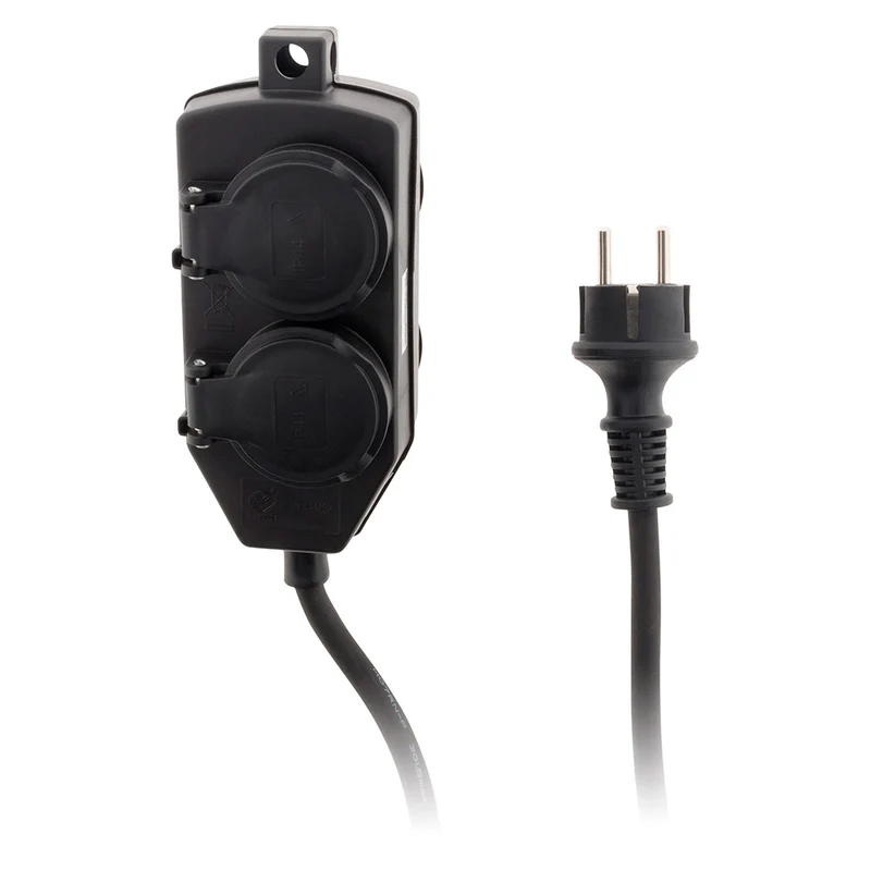Boitier dérivation 4 prises IP44 5m Zenitech