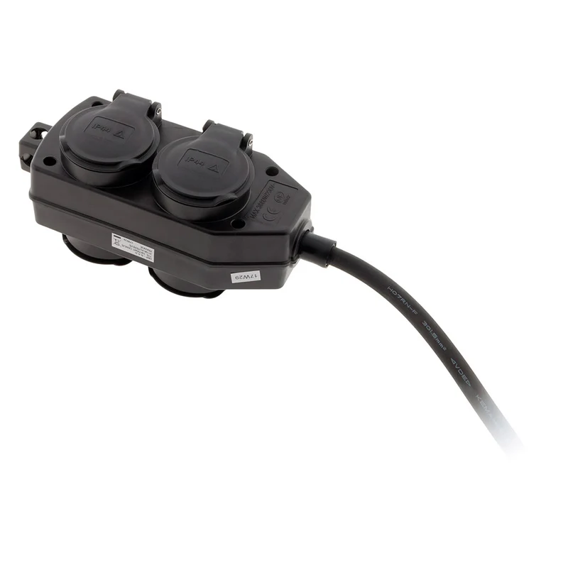 Boitier dérivation 4 prises IP44 5m Zenitech