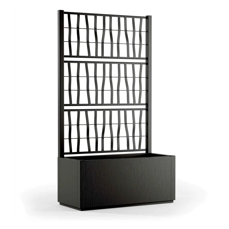 Jardinière rectangulaire avec treillis Ethica, 31,5" x 14,1" x 55,1"