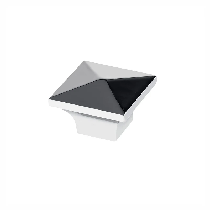 Bouton Mckenzie en métal, 32 mm x 32 mm (chrome)