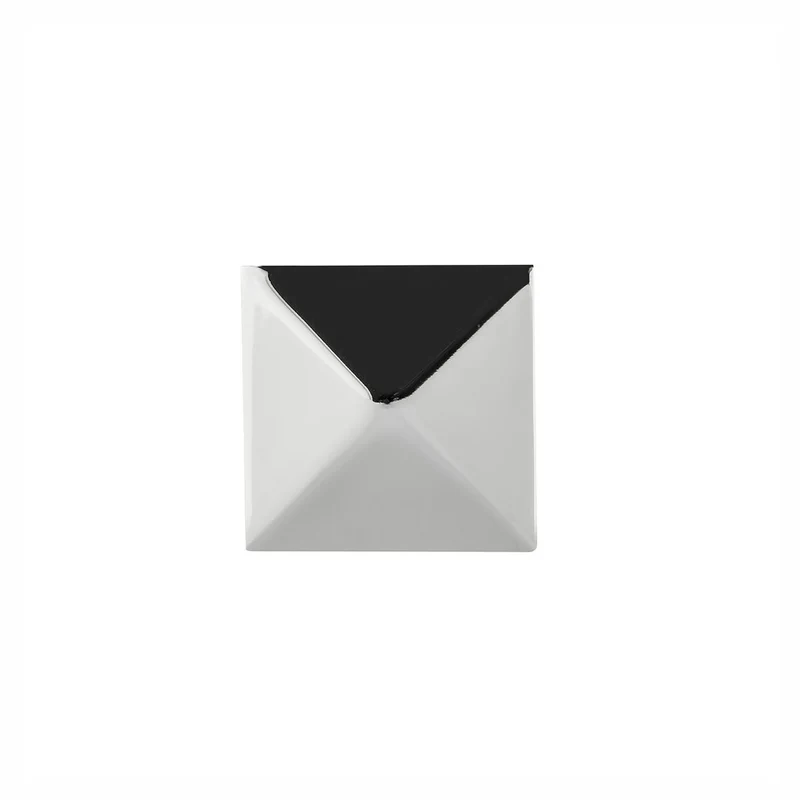 Bouton Mckenzie en métal, 32 mm x 32 mm (chrome)