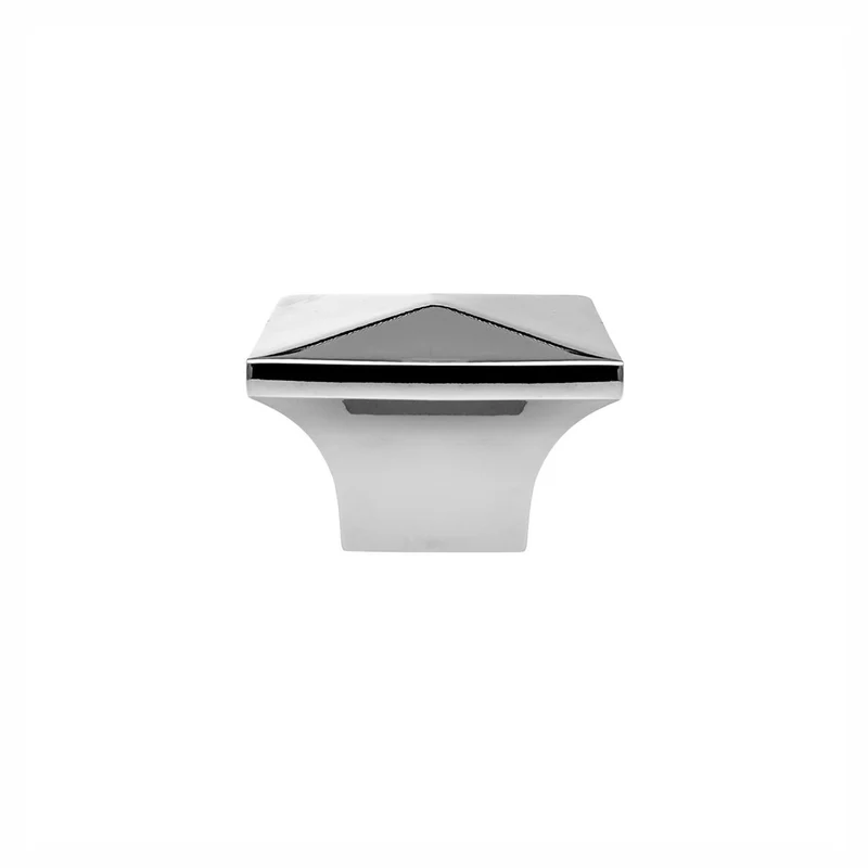 Bouton Mckenzie en métal, 32 mm x 32 mm (chrome)