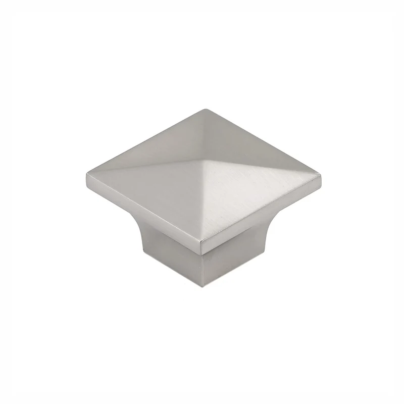 Bouton Mckenzie en métal, 32 mm x 32 mm (nickel brossé)