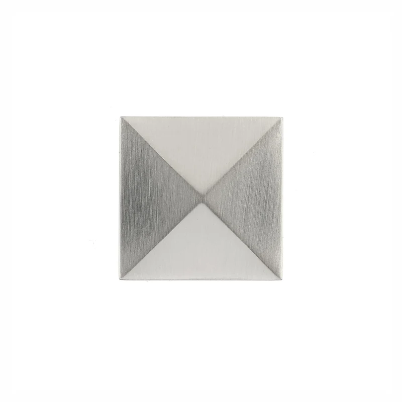 Bouton Mckenzie en métal, 32 mm x 32 mm (nickel brossé)