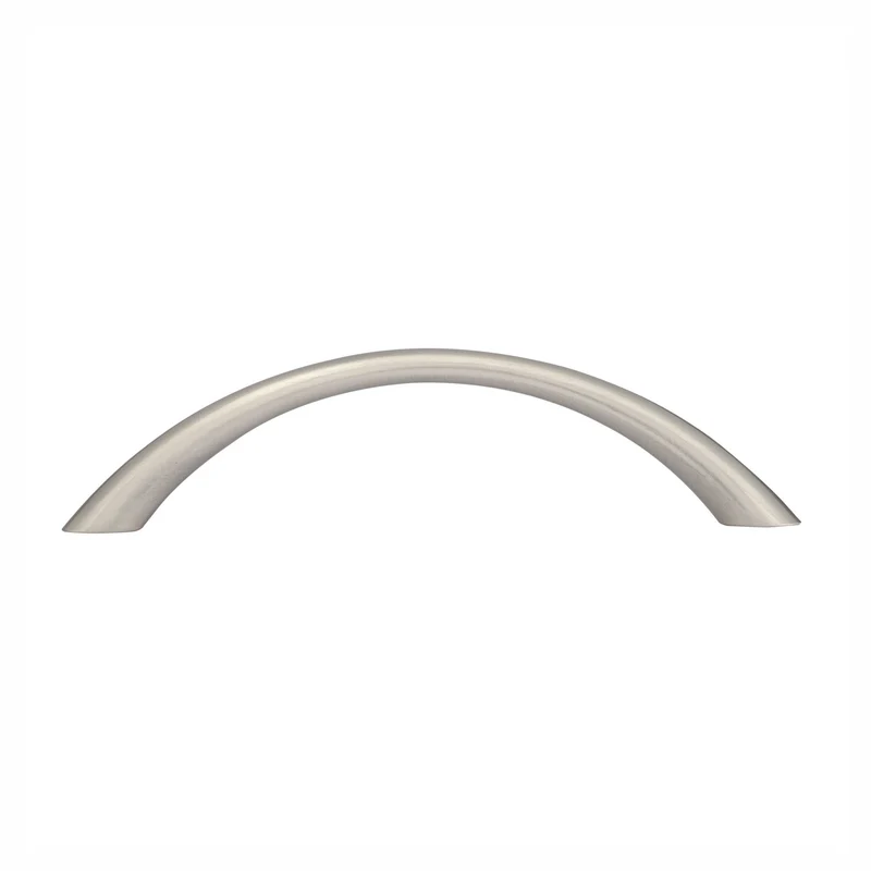 Poignée Utopia en métal nickel brossé, 96 mm C/C