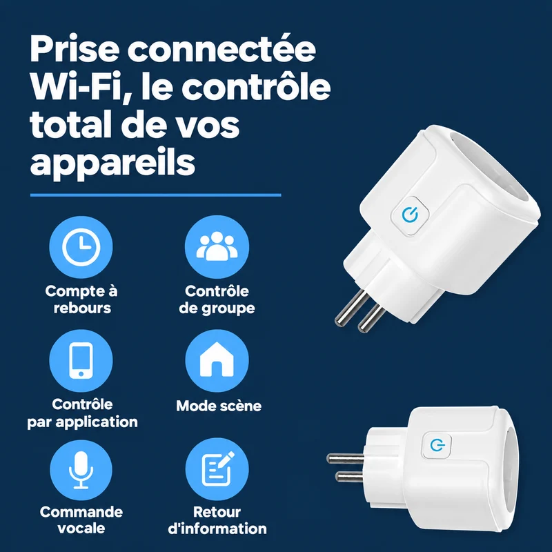 Prise Connectée WiFi Compteur Énergie