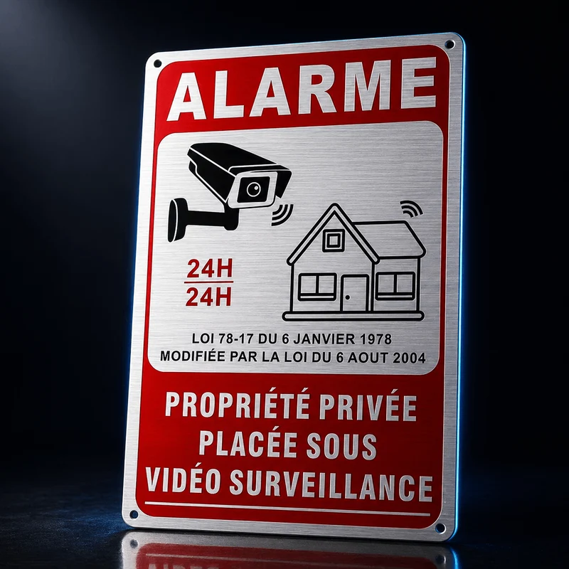Plaque Dissuasive Aluminium Brossé