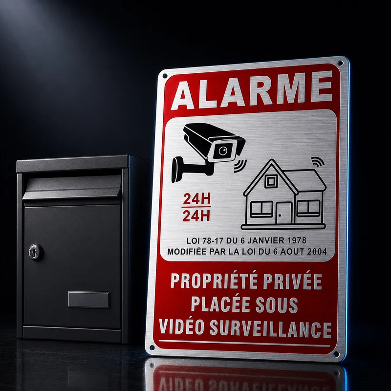 Plaque Dissuasive Aluminium Brossé