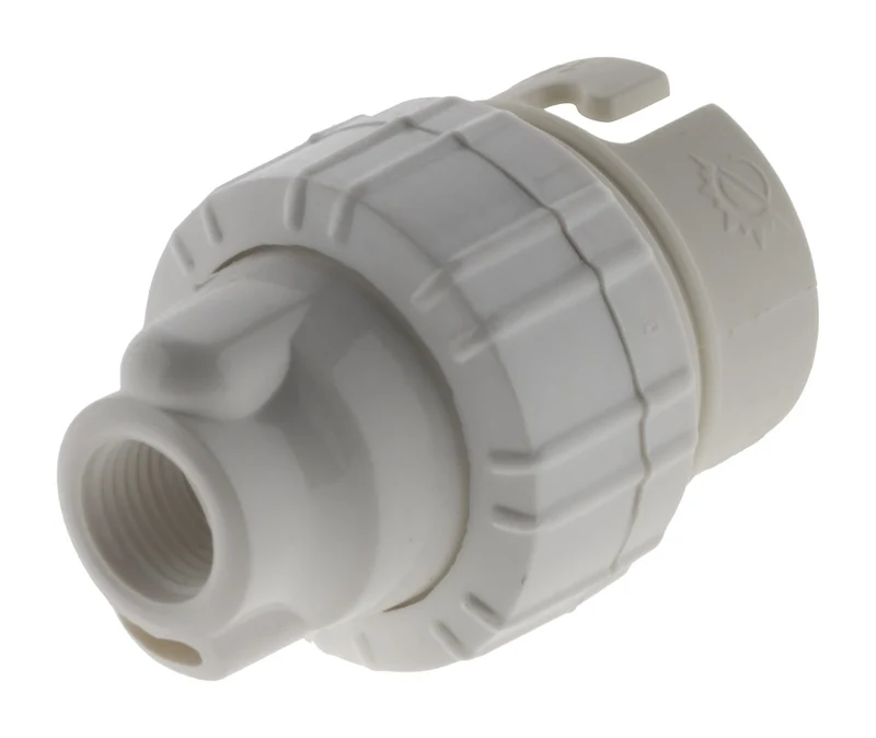 Douille B22 Nylon simple bague - Blanc - Zenitech