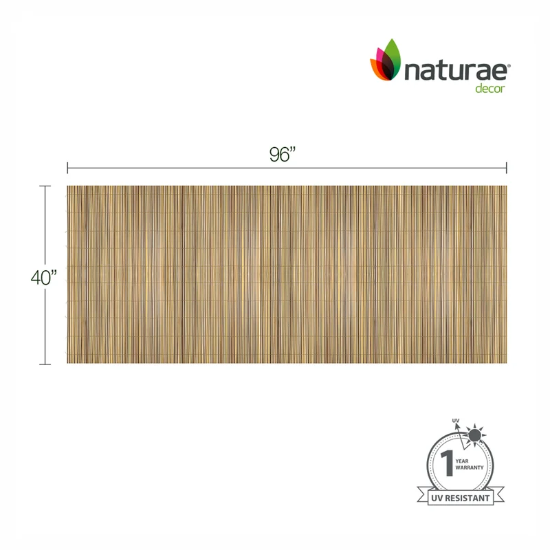 Écran d’intimité imitation bambou en PVC de 40" x 96", beige
