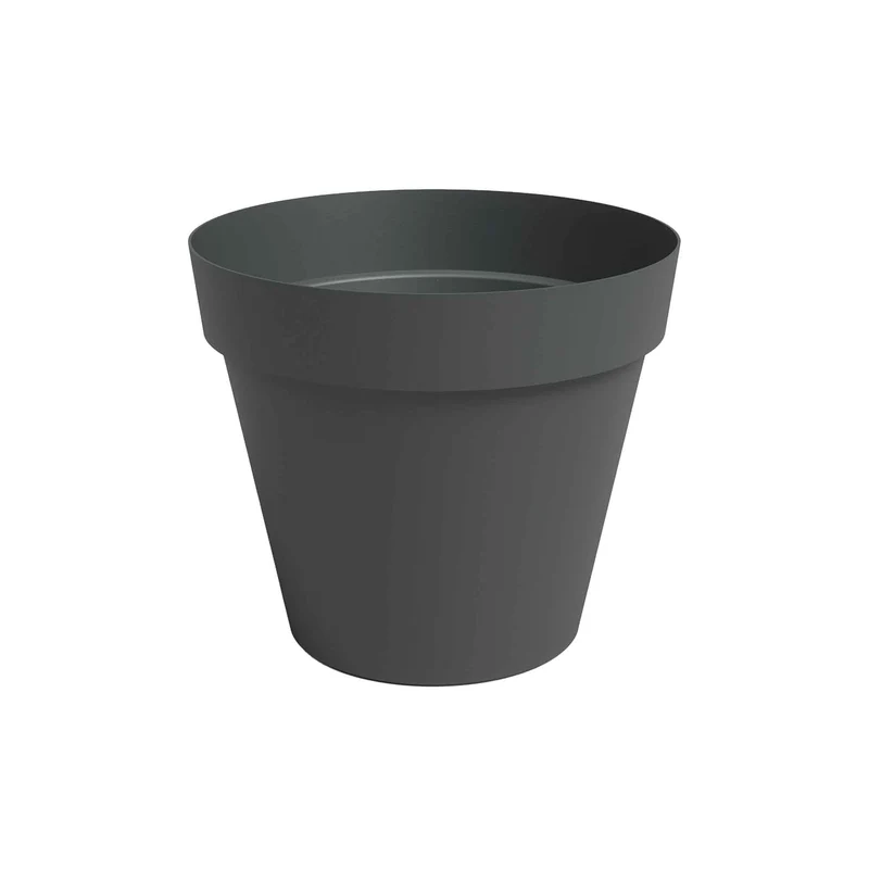 Jardinière ronde en plastique, 12" (anthracite)