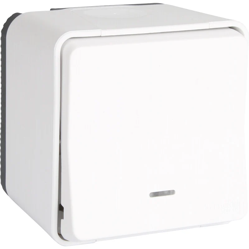 Poussoir saillie IP55 + voyant - Mureva - Schneider