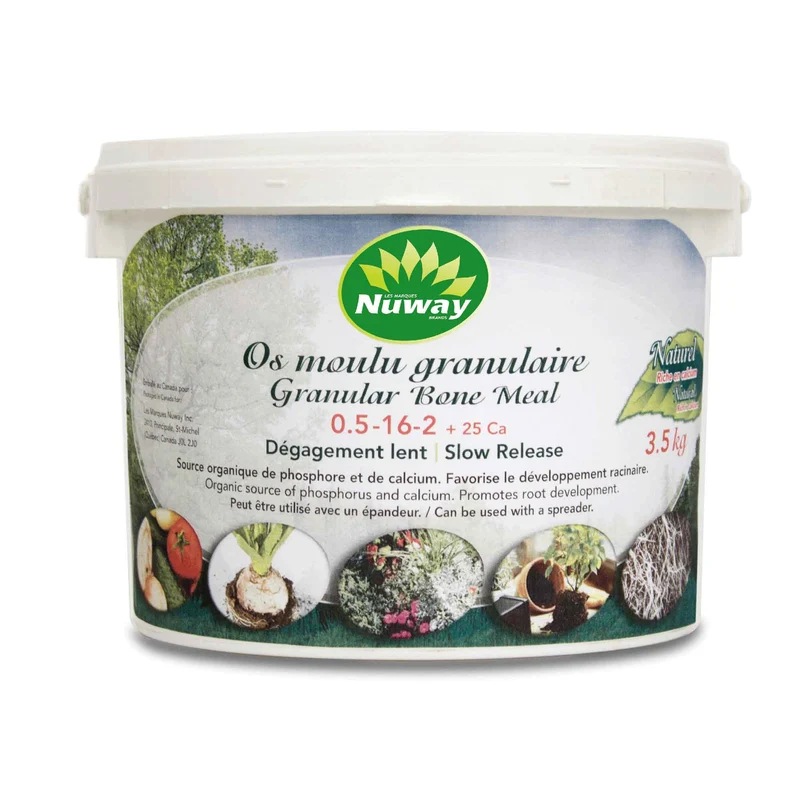 Poudre d’os moulu granulaire 0.5-16-2 + 25 Ca, 3,5 kg