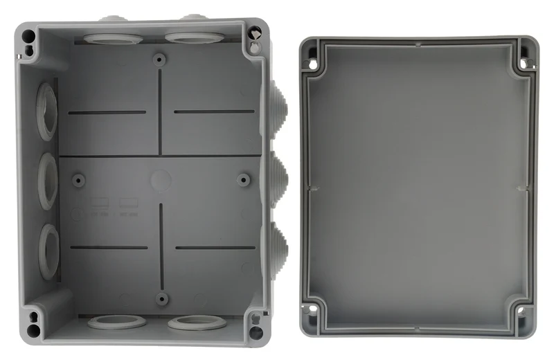 Boîte dérivation IP54 à visser 1/4 de tour 220 x 170 x 105mm - Gris - Zenitech