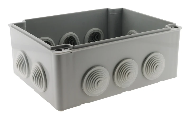 Boîte dérivation IP54 à visser 1/4 de tour 220 x 170 x 105mm - Gris - Zenitech