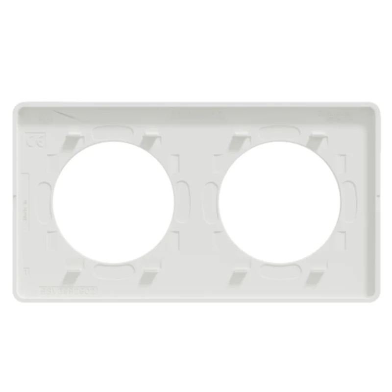 Plaque 2 postes H/V entraxe 71 mm - Odace - Schneider