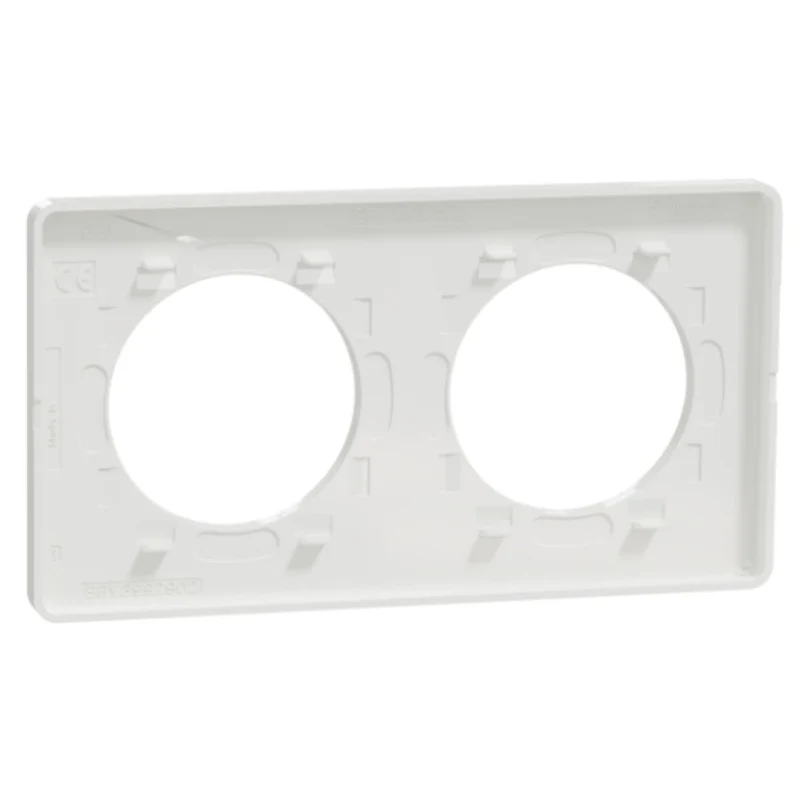 Plaque 2 postes H/V entraxe 71 mm - Odace - Schneider