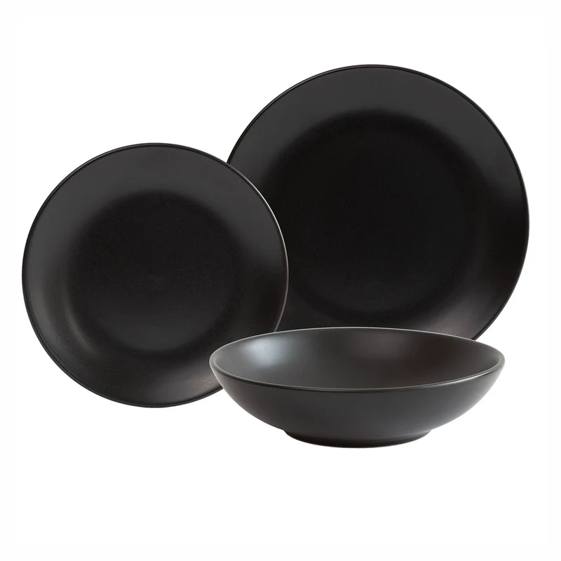 Ensemble de vaisselle Ebony, 12 morceaux