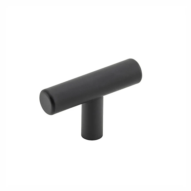 Bouton en métal de 50 mm, noir mat (8 unités)