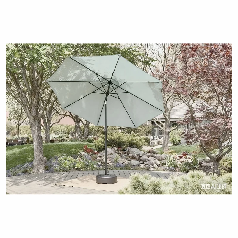 Parasol de marché en aluminium de 9', pierre