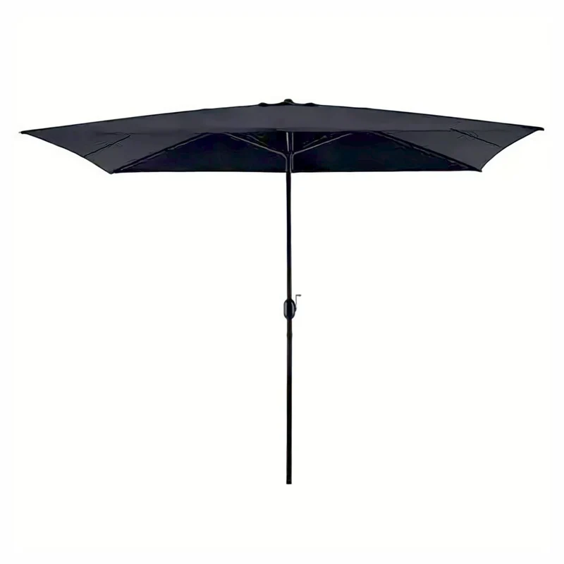 Parasol de marché en aluminium rectangulaire, 10' x 6,5' (anthracite)