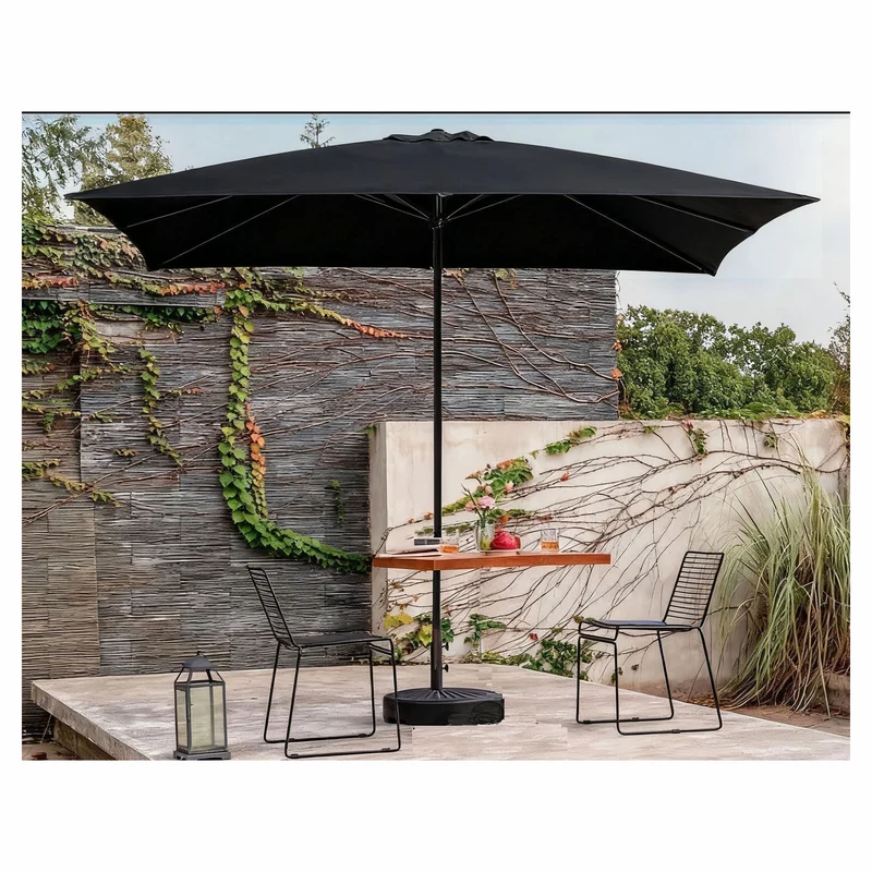 Parasol de marché en aluminium rectangulaire, 10' x 6,5' (anthracite)