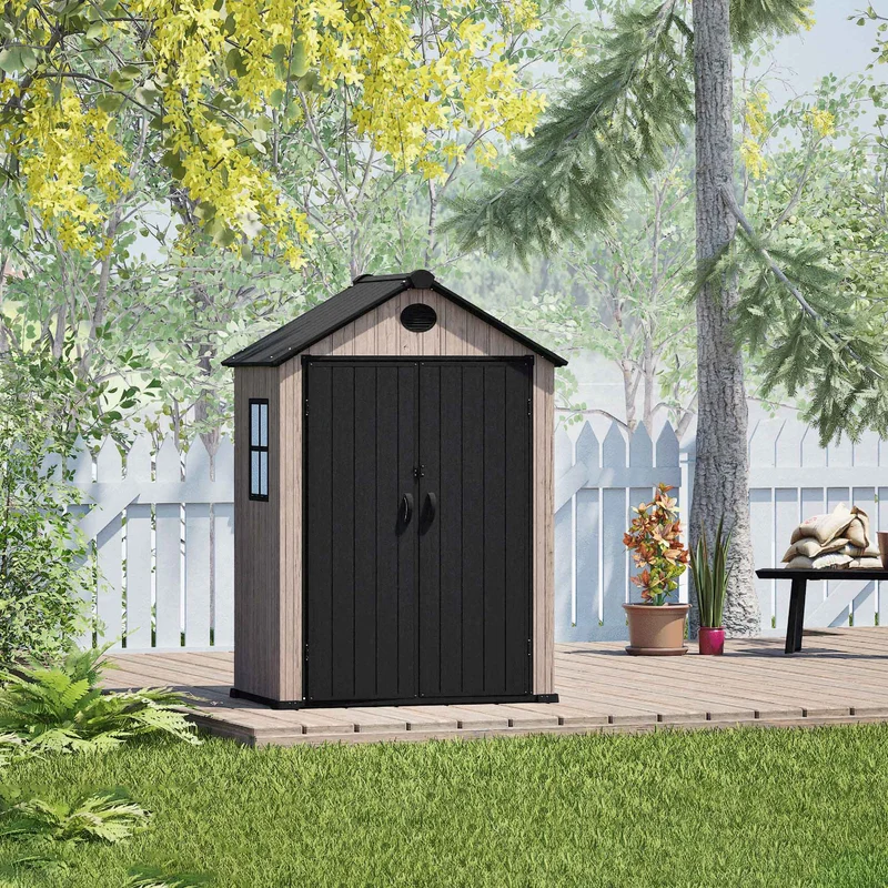 Remise de jardin en résine à 1 fenêtre, 5' x 3'