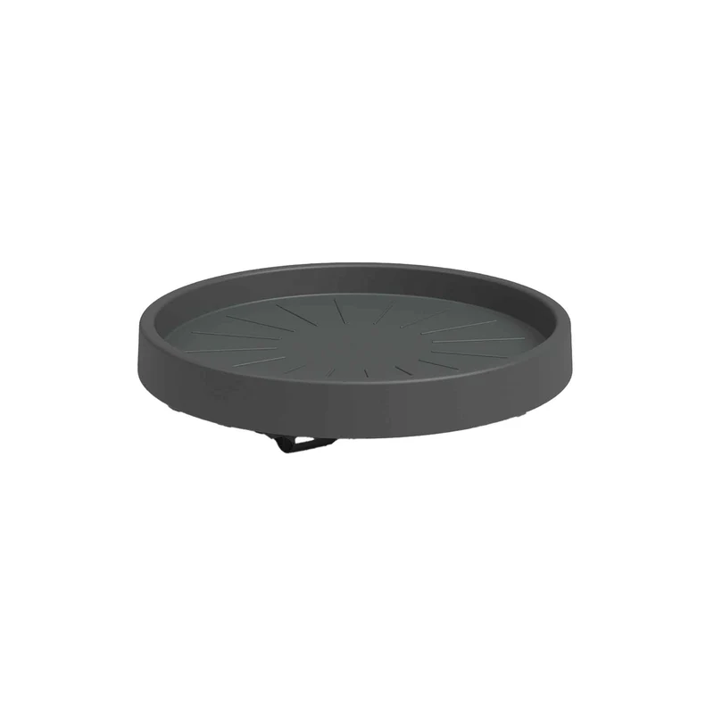 Soucoupe ronde en plastique avec roues, 12"