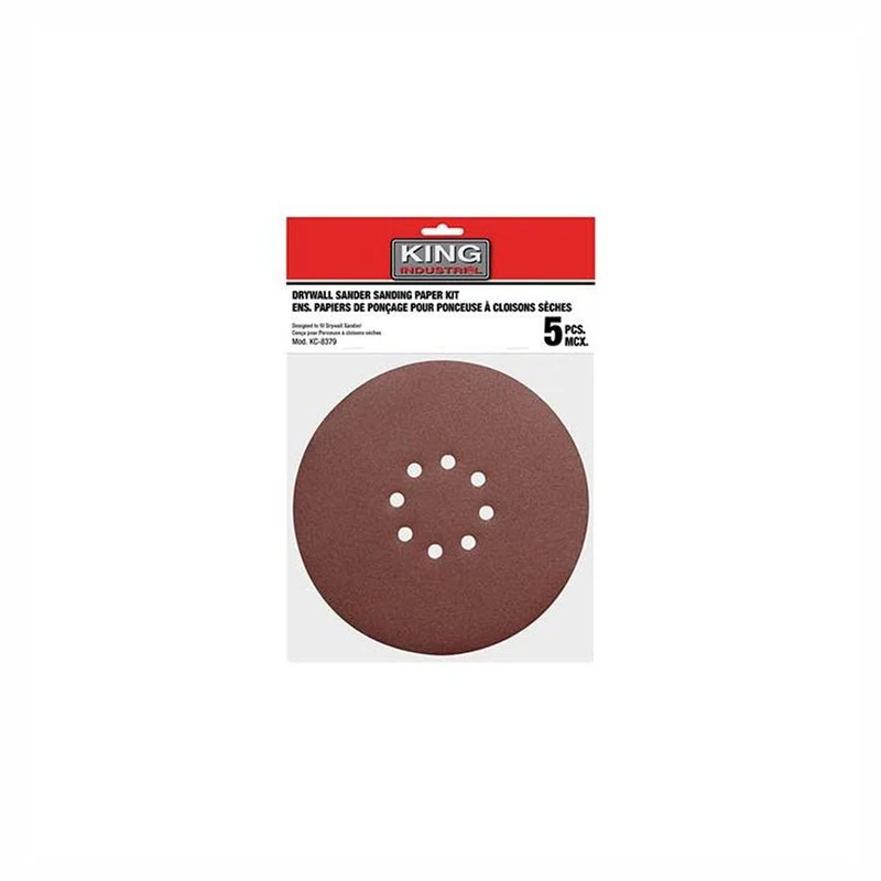 Ensemble de papier abrasif à gain 120 pour ponceuse à cloison sèche, 8-7/8" (5 unités)