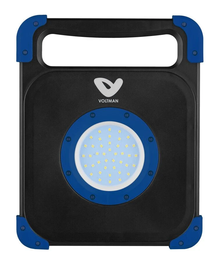 Projecteur de chantier filaire KSAR 6400K 130° avec 2 prises 3200lm 20W - Voltman