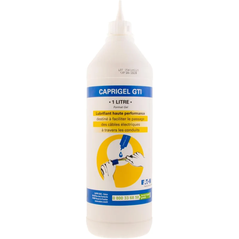 Lubrifiant pour gaines et conduits électriques 1L - Caprigel