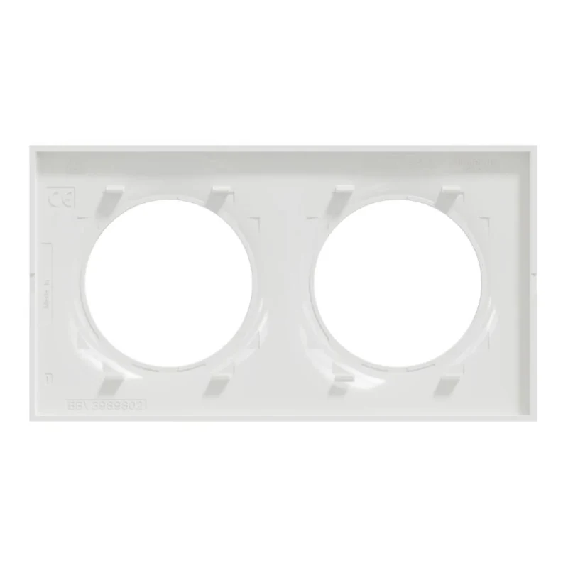 Plaque 2 postes H/V entraxe 71 mm - Odace Styl - Schneider