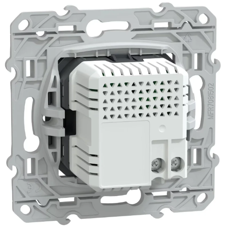 Double chargeur USB A+C 12W anthracite encastré - Ovalis - Schneider
